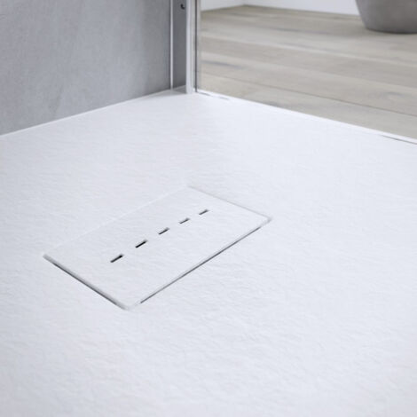 AKW – Receveur de douche à encastrer 2000 x 1000 mm – Surface antidérapante PN 24 – Pente préformée – Évacuation diamètre 90 mm – 11894