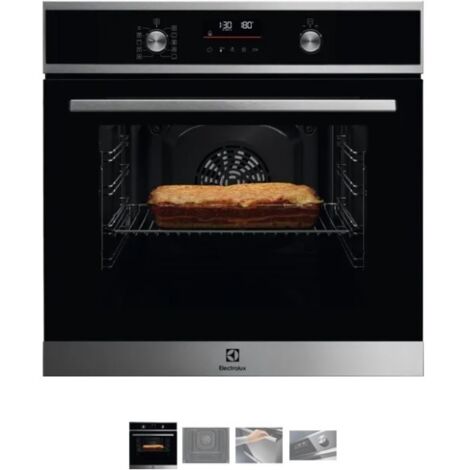 Electrolux – Four chaleur tournante 65L – Nettoyage pyrolyse à 500°C – Classe A+ – Puissance 2100W – Dimensions 59x59.4x56cm – EOF6P66BX
