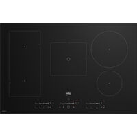 Plaque de cuisson induction 5 zones 780mm – Verre noir – Technologie Beko IndyFlex – HII85770UFT