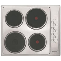 Glemgas – Plaque électrique 4 foyers – 2 brûleurs mijotage 1000W et 1500W – 2 brûleurs haute vitesse 2000W – Intégrée acier inoxydable