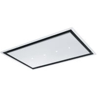 Roblin – Hotte décorative plafond 900mm – Puissance d'extraction 820 m³/h – Niveau sonore 66 dB – Éclairage LED 4 ampoules - AQUA900BLANC