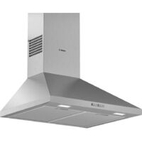 Bosch – DWP64BC50 – Hotte décorative murale pyramide 60cm – Débit 360m³/h – Niveau sonore 66dB – Inox anti-trace - 365M3