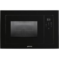 Smeg – Micro-ondes encastrable 20L 800W – Grill à quartz 1000W – Commande tactile – Écran TFT – Installation intégrée