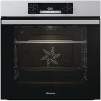 Hisense – Four électrique pyrolyse 77L – 3500W – 13 programmes de cuisson – Autonettoyant – Écran LED intégré – Design noir et inox