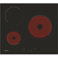 Candy – Plaque vitrocéramique intégrée 3 foyers – Largeur 59 cm – Verre-céramique – Commande tactile – Écran LED intégré