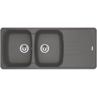 Franke – Évier de cuisine Fragranit+ 1160 x 500 x 210 mm – Sous-meuble 80 cm – Traitement anti-bactérien – Résistant aux chocs thermiques
