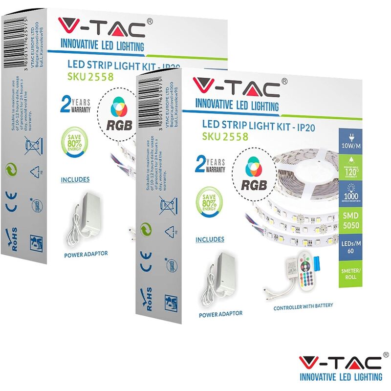 LED Strip Kit 220V 5050 RGB 50M (Controller + Netzteil) - SILUMEN