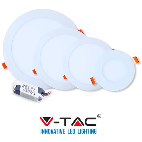 V-TAC LED PANEL 3W ROUND RECESSED SPOTLIGHT ULTRA SLIM NATURAL