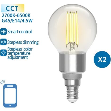 2W E14 T22 220V Mini Ampoule LED, Petit Culot à Vis(lumière chaude