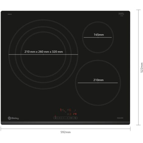 Balay 3EB967FR - Vitroceramica Induccion 3 Zonas Coccion Ancho 60 Cm