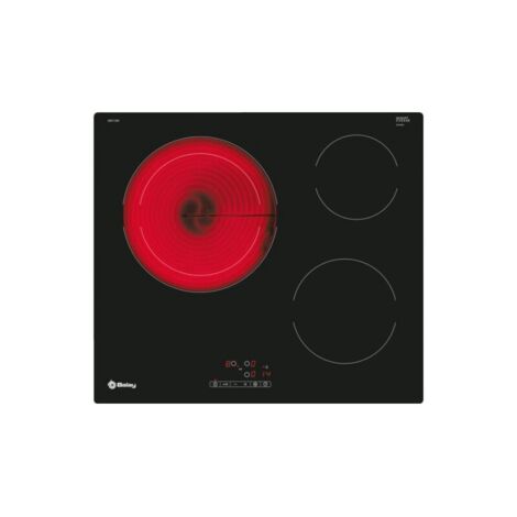 Placa vitrocerámica 60cm 3 zonas de cocción – Zona gigante flexible 28cm – Control táctil intuitivo – Potencia 5700W – Balay (1/5)