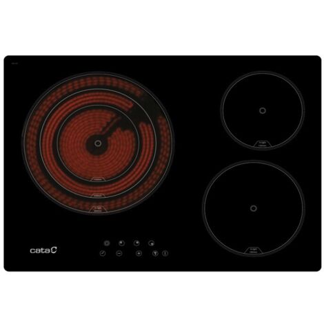 Cata TT 5003/G - Vitroceramica Independiente Radiantes 3 Zonas Coccion Ancho 60 Cm Fondo 43,5 Cm