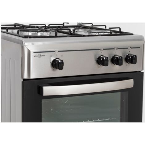 Cocina Gas 50cm 3 Quemadores Butano VITROKITCHEN CB5530IB Inox