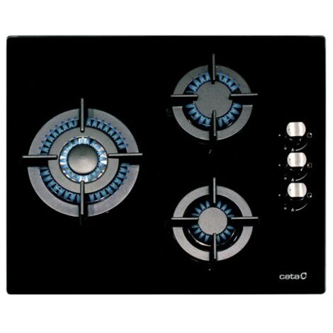 Cata CCI 6021 BK - Encimera De Gas 3 Zonas Coccion Ancho 60 Cm Gn