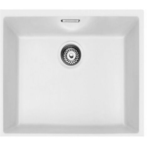 Mepamsa SQUARE 50.40 BLANCO FREG. - Fregadero De Cocina Sintetico 50 Cm 1 Cubeta 0 Escurridores
