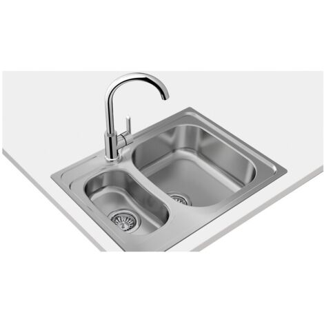 Teka UNIVERSE 60 T-XP 1½C - Fregadero De Cocina Acero 60 Cm 2 Cubetas 0 Escurridor
