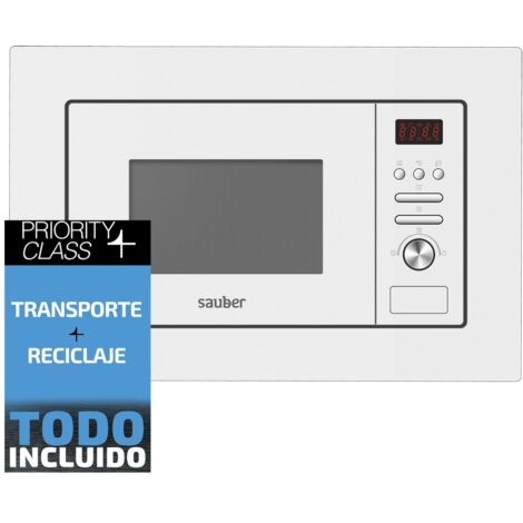 Sauber SERIE 5-20W - Horno Microondas Integrable 20 Litros Con Grill Blanco