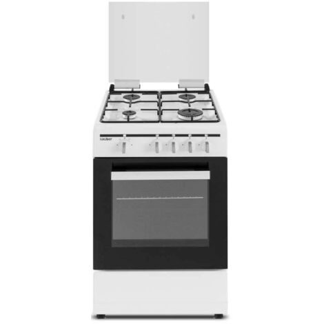 Sauber SCW41GB - Cocina De Gas 4 Zonas Coccion Blanca