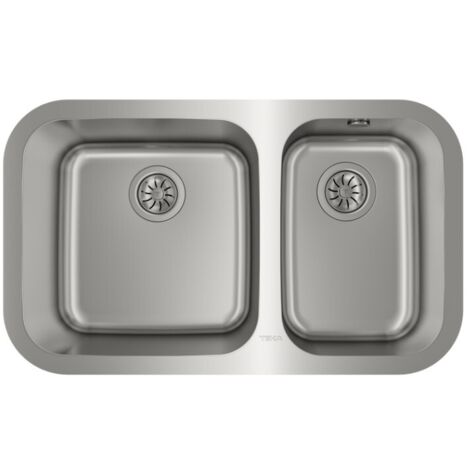 Teka BE 2C 785 - Fregadero De Cocina Acero 90 Cm 2 Cubetas 0 Escurridor Bajo Encimera