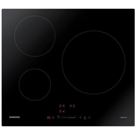 Placa de inducción 60cm 3 fuegos 7200w negro - nz63m3707ak - samsung -