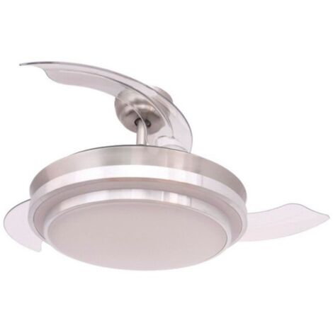 FM – Ventilador de techo 107cm – Motor DC silencioso – 3 aspas retráctiles – 3 luces LED 36W – Control remoto – Giro inverso (1/2)