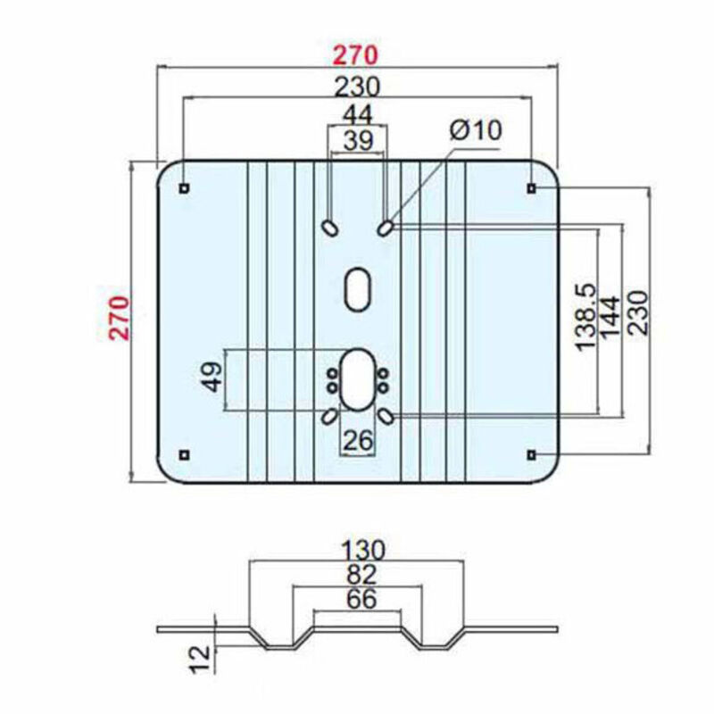 Plaque De Renfort En Métal Pour Support Écran - 19x15,3 Cm - Renforce Tables Fragiles - Compatible La Plupart Des Bras