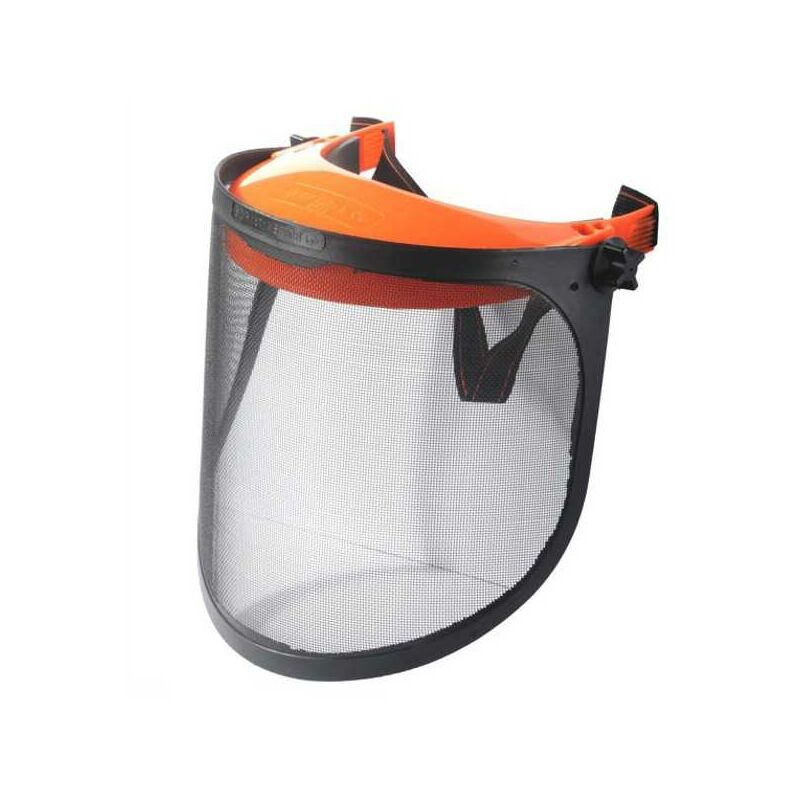 OREGON Visière En Maille D'Acier Avec Protège-Oreilles Réglable - Protection Visage, Front Et Oreilles Pour Jardinage
