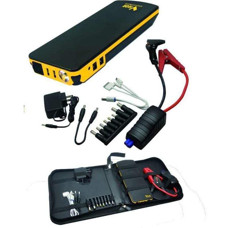 BIUBLE Démarreur de Voiture Portable 2000A 21800mAh Démarreur de Batterie  de Voiture (pour 8L Essence ou 6.5L Diesel) avec Lampe de Poche LED Port  USB Charge Rapide 3.0 et Marteau de Sécurité 
