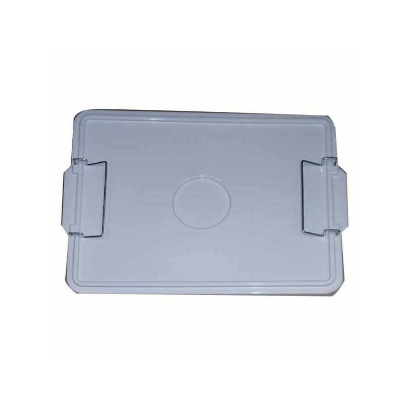 Coperchio Per Contenitore Diamant 50x40 Mod. 9090M1 | In Polipropilene Per Alimenti, Bianco Con Ganci