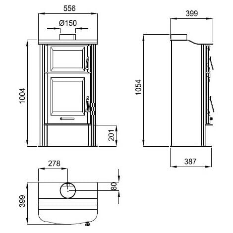 Stufa Cucina a Legna con Forno TUDELA 13 KW Bronpi