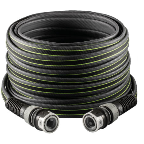 FITT FORCE 3/4" 25 m, Tuyau d'arrosage compact et léger pour usage intensif, couleur Gris avec des Lignes Vertes (1/9)