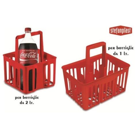 Stefanplast Porte-Bouteille pour Bouteille de 1 Litre, Rouge