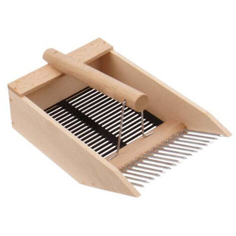 Récupérateur de baies et de myrtilles en bois avec peigne à dents en acier