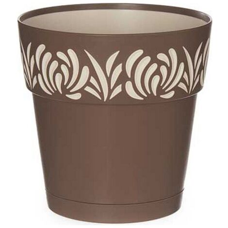 Pot auto-arrosant Gaia Marron Plastique (15 x 15 x 15 cm) (1/2)