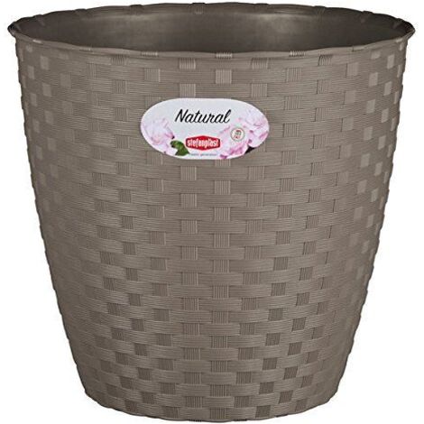 STEFANPLAST 2076000 NATURAL POT DE FLEURS GRIS TOURTERELLE 24 X 22,2 CM
