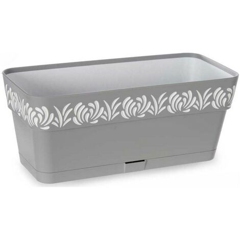 Jardinière auto-arrosante Gaia Gris Plastique (13,3 x 12,3 x 29,3 cm) (1/2)