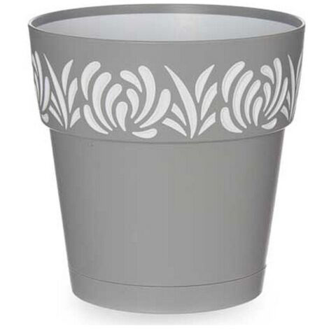 Pot auto-arrosant Gaia Gris Plastique (15 x 15 x 15 cm) (1/2)