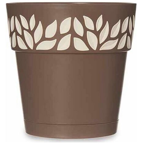 Pot auto-arrosant Cloe Marron Plastique (15 x 15 x 15 cm)