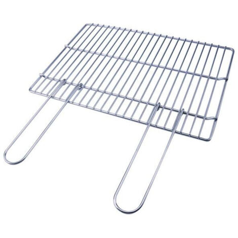 Grille Sandrigarden en acier, manches pliables, 450x330 mm