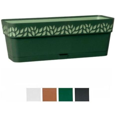 Jardinière Cloe Anthracite Plastique (18 x 17 x 49 cm)