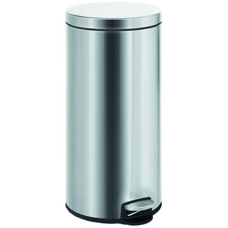 Poubelle à pédale Vigor, inox, 30 litres, 29x65h cm (1/3)