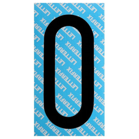 Numéro d'autocollant noir série T80 0 Letterfix