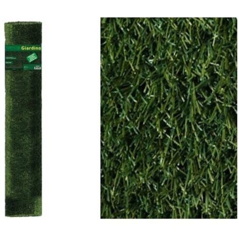 Tapis d'herbe verte synthétique 22 mm faux prato dans le jardin Rotolo