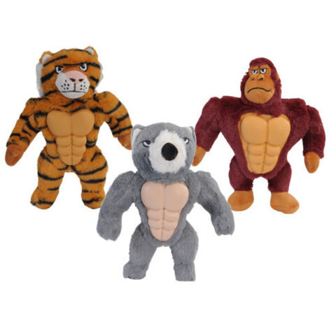 Jeu Camon tigre en peluche et TPR pour chiens 30 cm – Peluche résistante – Avec couineur intérieur