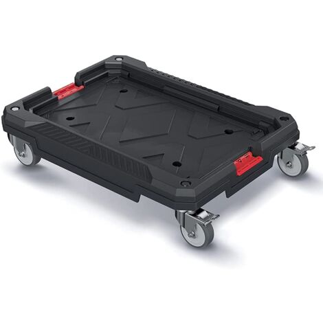 Chariot plateforme roulant 4 roues – Charge max 100kg – Dimensions 58x44cm – Structure polypropylène renforcé – Charnières ABS – Kistenberg (1/5)