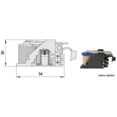 Bobine de serrure électrique V.12 Droite 07118-00-1 Cisa