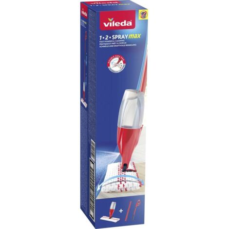 Vileda – Balai-serpilière avec réservoir 0,6L – Housse microfibre lavable jusqu'à 200 fois – Nettoyage rapide jusqu'à 130 m² - Y613282