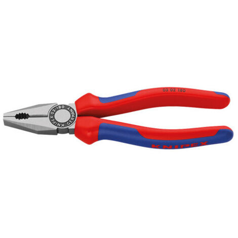 Pince universelle Knipex 03 02 180 7" acier forgé coupe-câbles jusqu'à Ø12 mm