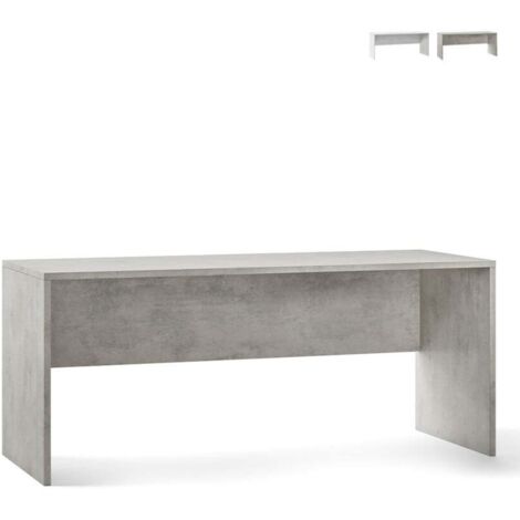 Bureau moderne en bois Beton Cement 180x69x h76 cm (1/5)