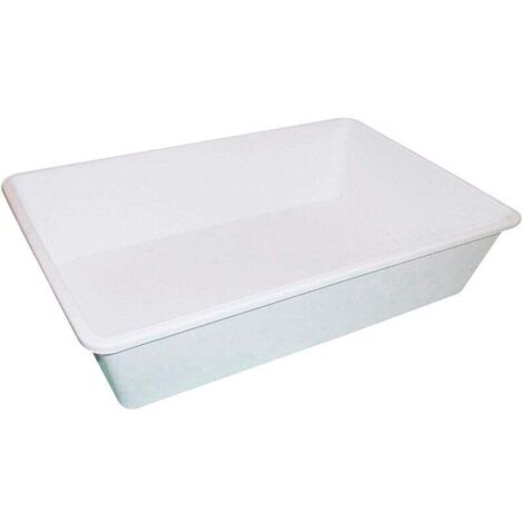 STEFANPLAST Bac alimentaire 20L polypropylène blanc 50 x 33,5 x H. 12 cm